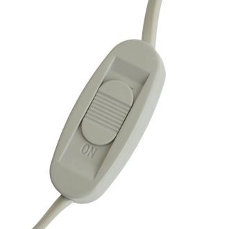 Сетевой шнур с выключателем, 230V 1,9м серый, KF-HK-1-2, Feron, 51040
