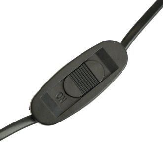 Сетевой шнур с выключателем, 230V 1,9м черный, KF-HK-1-2, Feron, 51041