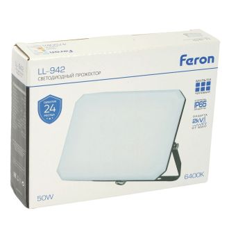 Светодиодный прожектор Feron LL-942 IP65 50W 6400K, 51045