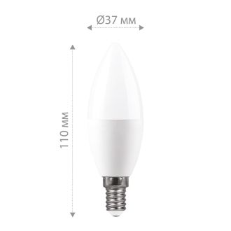 Лампа светодиодная диммируемая Feron LB-771 Свеча E14 11W 230V 2700K, 51055