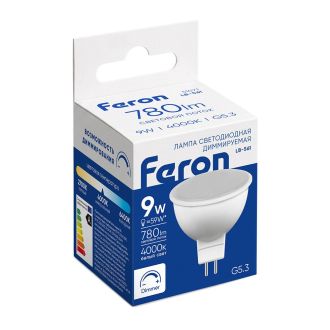 Лампа светодиодная диммируемая Feron LB-561 MR16 G5.3 9W 230V 4000K, 51071