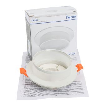 Светильник встраиваемый Feron DL500 потолочный GX53 белый круг, 51085
