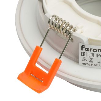Светильник встраиваемый Feron DL504 потолочный GX53 белый круг IP44, 51101