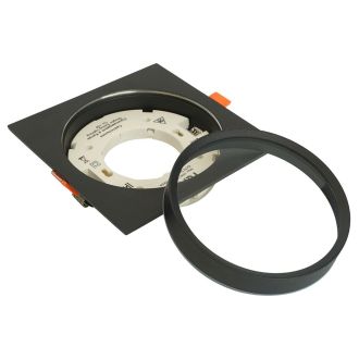 Светильник встраиваемый Feron DL705 потолочный GX70 черный квадрат IP44, 51108