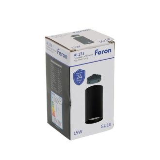 Светильник Feron AL133 трековый однофазный на шинопровод под лампу GU10, черный, 51121