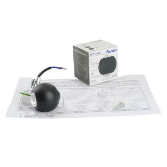 Светодиодный светильник стационарный Feron AL51 MINI 2*1W 4000K черный, 51130