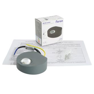 Светодиодный светильник стационарный Feron AL53 MINI 2*1W 4000K серый, 51142