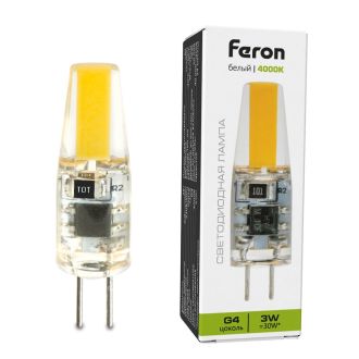 Лампа светодиодная Feron LB-423 G4 3W 230V 4000K, 51168