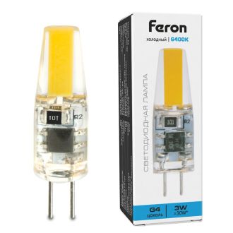 Лампа светодиодная Feron LB-423 G4 3W 230V 6400K, 51169