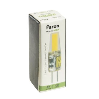 Лампа светодиодная Feron LB-424 G4 3W 12V 4000K, 51171