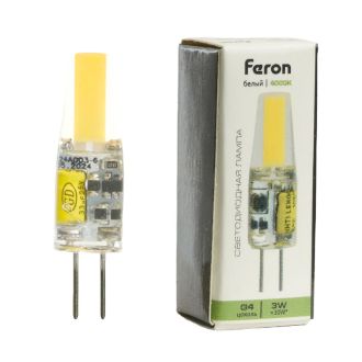 Лампа светодиодная Feron LB-424 G4 3W 12V 4000K, 51171