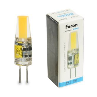 Лампа светодиодная Feron LB-424 G4 3W 12V 6400K, 51172