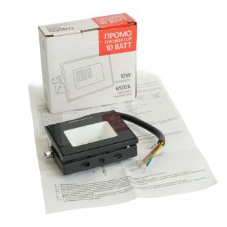 Светодиодный прожектор SAFFIT SFL51-10 IP65 10W 6500K черный, 51191