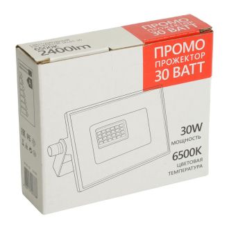 Светодиодный прожектор SAFFIT SFL51-30 IP65 30W 6500K черный, 51193