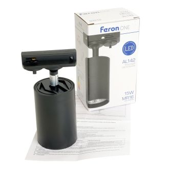 Светильник Feron.ONE AL142 трековый однофазный на шинопровод под лампу GU10, черный, 51212