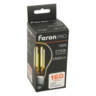 Лампа светодиодная Feron.PRO LB-1116 Шар E27 2560LM 16W 175-265V 2700K, 51235
