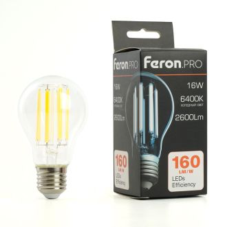Лампа светодиодная Feron.PRO LB-1116 Шар E27 2600LM 16W 175-265V 6400K, 51237