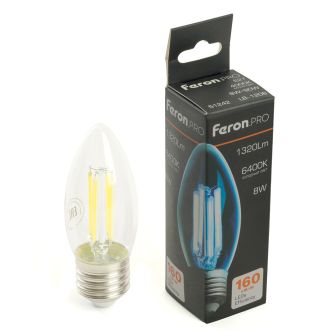 Лампа светодиодная Feron.PRO LB-1208 Свеча E27 1320LM 8W 175-265V 6400K, 51243
