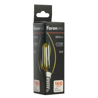 Лампа светодиодная Feron.PRO LB-1206 Свеча E14 980LM 6W 175-265V 4000K, 51245