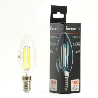 Лампа светодиодная Feron.PRO LB-1206 Свеча E14 6W 1000LM 175-265V 6400K, 51246