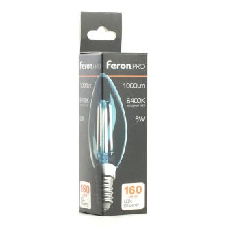 Лампа светодиодная Feron.PRO LB-1206 Свеча E14 6W 1000LM 175-265V 6400K, 51246