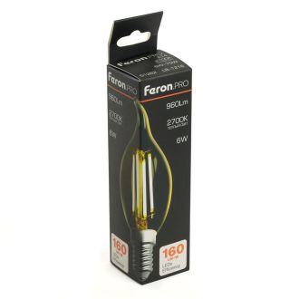 Лампа светодиодная Feron.PRO LB-1216 Свеча на ветру E14 960LM 6W 175-265V 2700K, 51262