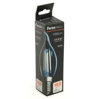 Лампа светодиодная Feron.PRO LB-1216 Свеча на ветру E14 6W 175-265V 6400K, 51264