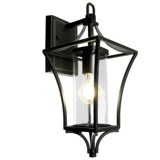 Светильник садово-парковый Feron PL731 на стену вниз 60W E27 230V, черный, 51269