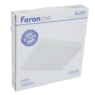 Светодиодный светильник Feron AL267 накладной 24W 4000K белый, 51296
