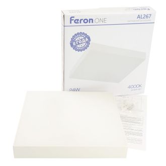 Светодиодный светильник Feron AL267 накладной 24W 4000K белый, 51296
