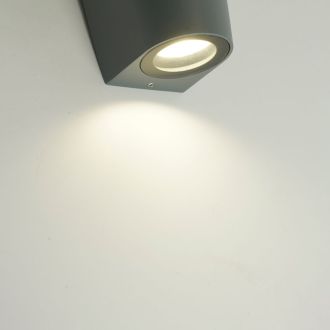 Светильник садово-парковый Feron DH025, на стену, 2*GU10 MR11, 230V, серый, 51306
