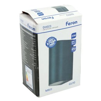 Светильник садово-парковый Feron DH023, на стену, GU10 MR11 230V, серый, 51309
