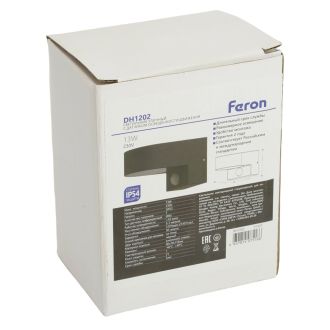 Светильник садово-парковый Feron DH1202, с датчиком освещенности/движения (на стену), GX53, 51327