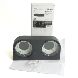 Светильник садово-парковый Feron DH1203, на стену, GX53 230V, черный, 51328