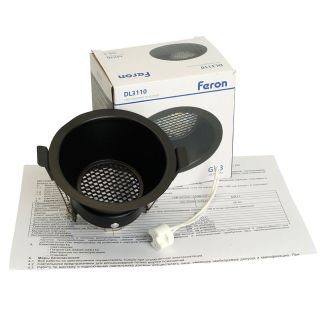 Светильник встраиваемый Feron DL3110 потолочный MR16 G5.3 черный, 51341