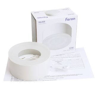 Светильник потолочный Feron HL456 12W, 230V, GX53, белый, 51346