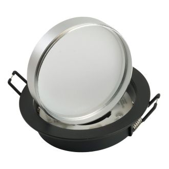Светильник встраиваемый Feron DL507 потолочный GX53 черный + серебро круг, 51355