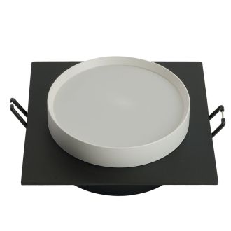Светильник встраиваемый Feron DL506 потолочный GX53 черный + белый квадрат, 51360