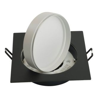 Светильник встраиваемый Feron DL506 потолочный GX53 черный + белый квадрат, 51360