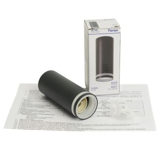 Светильник потолочный Feron ML100 Barrel LUNA MR11 GU10 35W 230V, черный, 51369