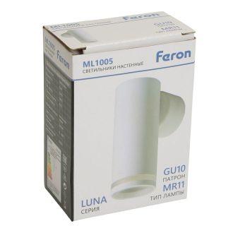Светильник Feron ML1005 LUNA настенный под лампу GU10, белый, 51374