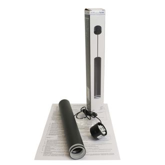 Светильник потолочный Feron ML1008 Barrel LUNA levitation на подвесе MR11 35W 230V, черный 40*250, 51377