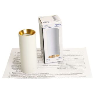 Светильник потолочный Feron ML101 Barrel MR11 GU10 35W 230V, белый + золото, 51378