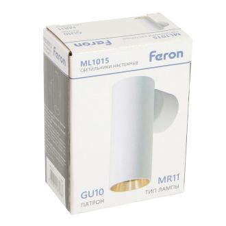 Светильник Feron ML1015 настенный под лампу GU10, белый + золото, 51384