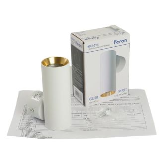 Светильник Feron ML1015 настенный под лампу GU10, белый + золото, 51384