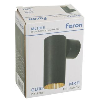 Светильник Feron ML1015 настенный под лампу GU10, черный + золото, 51385