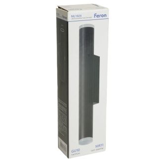 Светильник Feron ML1024 настенный под лампу 2*GU10, черный, 51393