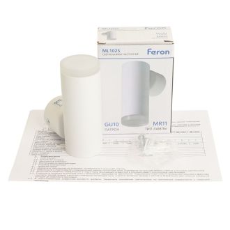 Светильник Feron ML1025 настенный под лампу GU10, белый, 51394