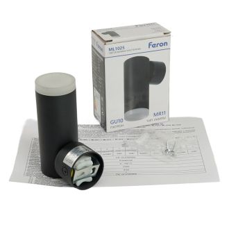 Светильник Feron ML1025 настенный под лампу GU10, черный, 51395