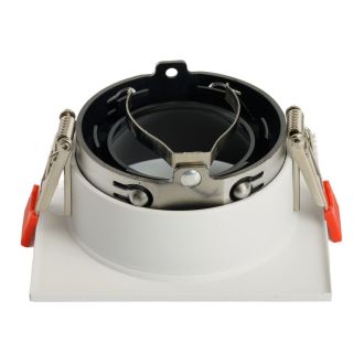Светильник встраиваемый Feron DL3112 потолочный MR16 G5.3 белый + черный хром, 51405